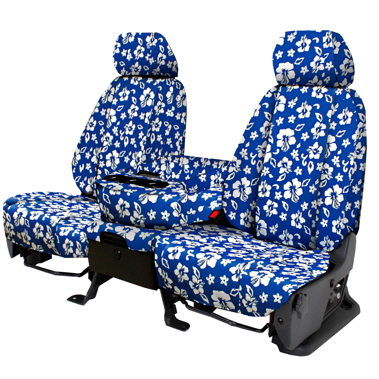 Hawaiian Seat Covers Premium Custom Fit Caltrend - Hibiscus Print Car Seat Covers