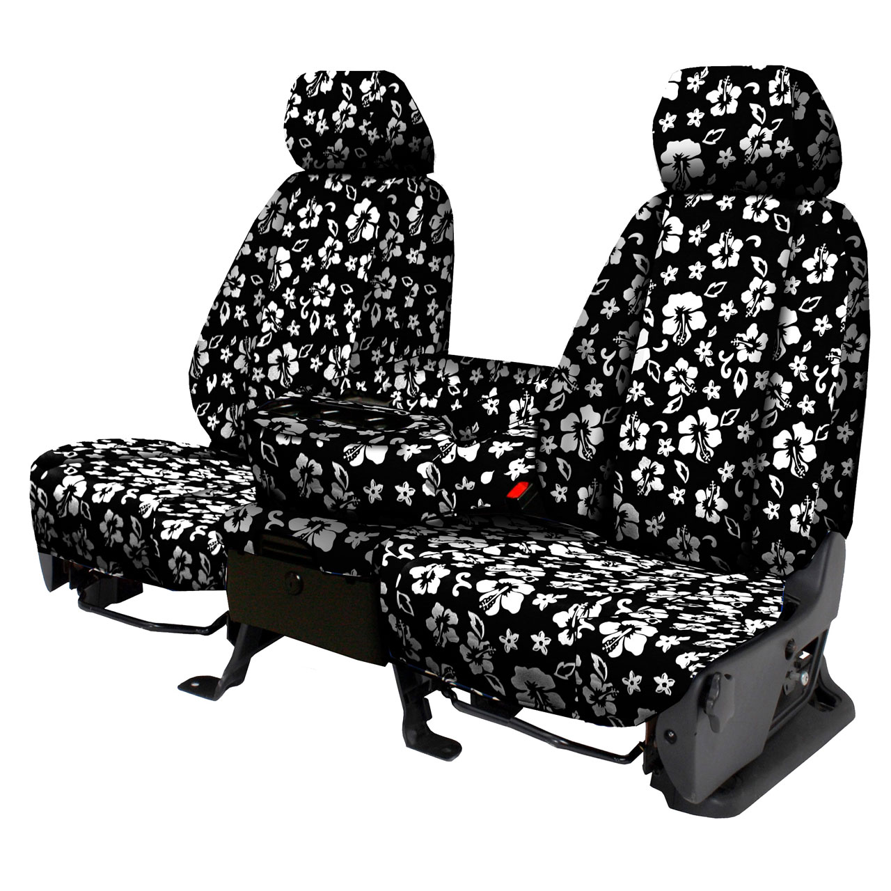 Hawaiian Seat Covers Premium Custom Fit Caltrend - Hibiscus Print Car Seat Covers