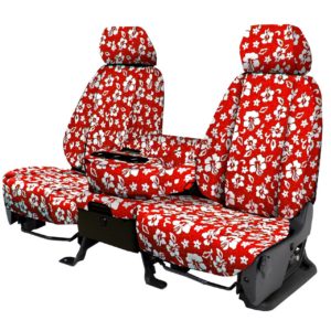 Chevy Express 1500 Leather Hawaiian Hibiscus print Seat Covers