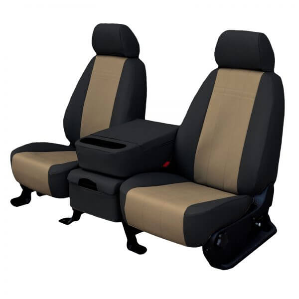 Faux Leather Seat Cover Beige Sport