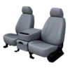 Faux Leather Seat Cover Light Gray