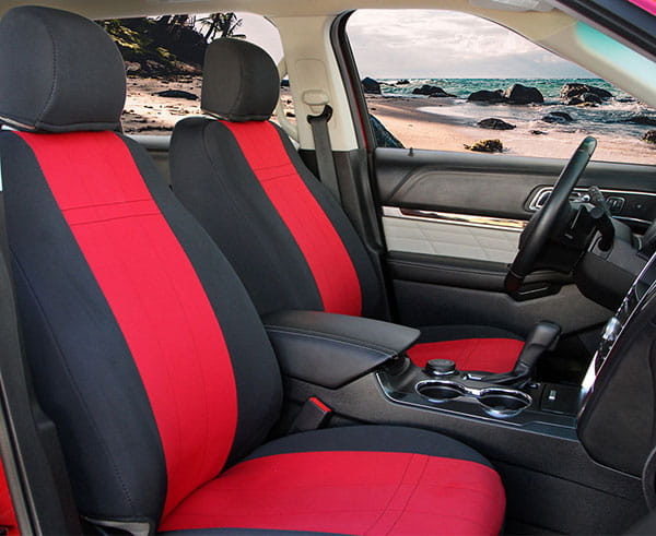 Red Insert with Black Trim Neoprene CalTrend Rear Row 40//20//40 Split Back and 40//60 Cushion Custom Fit Seat Cover for Select Toyota 4Runner Models