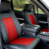 Black Trim & Red Quilted Insert