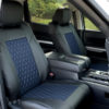 Black Trim & Blue Quilted Insert seat covers