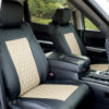 Black Trim & Sandstone Quilted Insert seat covers