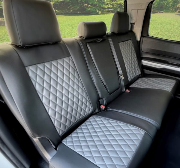 Rear Black Trim & Light Grey Quilted Insert