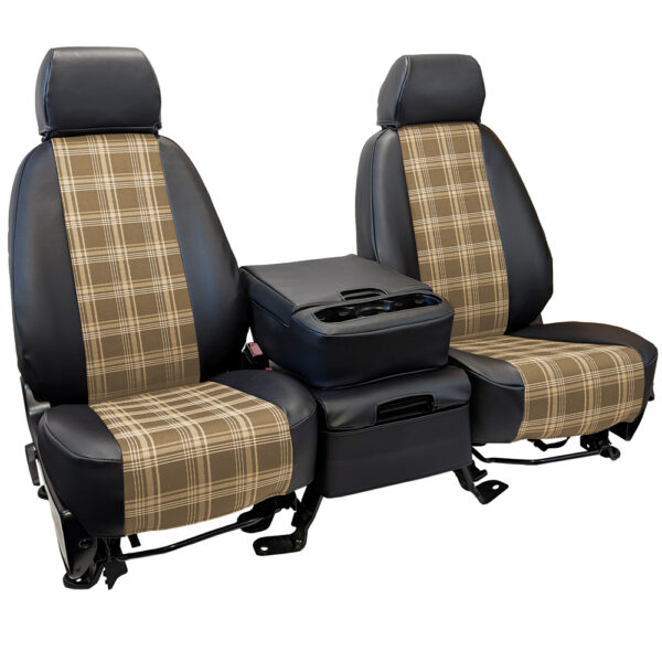 Universal Car SEAT COVERS FULL SET OtoM GTI Sports in Pu Leather and  Checkered Fabric