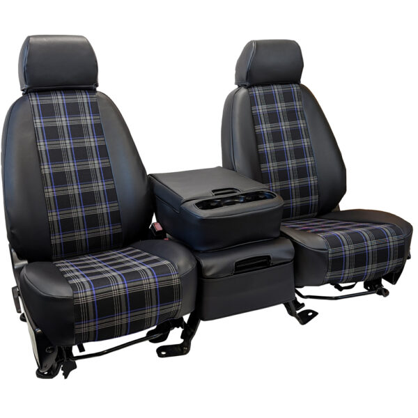 Universal Car SEAT COVERS FULL SET OtoM GTI Sports in Pu Leather and  Checkered Fabric