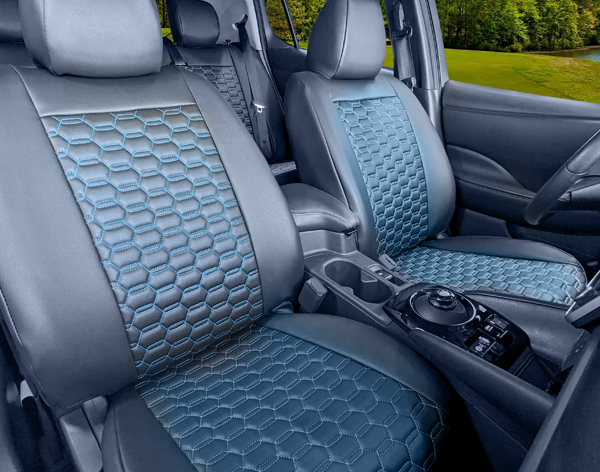 Faux Leather Hex Quilted Seat Covers