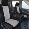 custom seat covers cordura diamond black / light grey