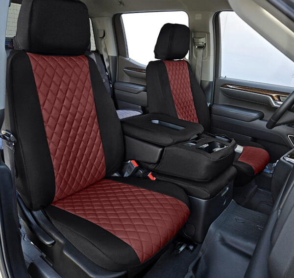 custom seat covers cordura diamond black / burgundy