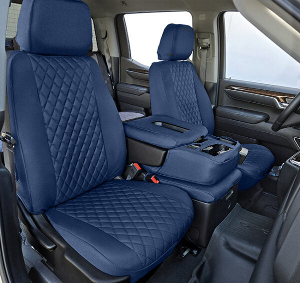 custom seat covers cordura diamond blue