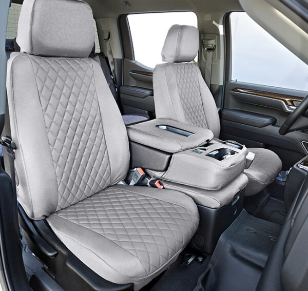 custom seat covers cordura diamond light grey