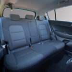 Durable seat covers for back seat of car installed in a modern SUV interior