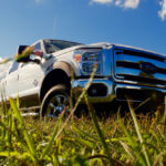Mossy Oak camo seat covers placed in a tough off-road vehicle