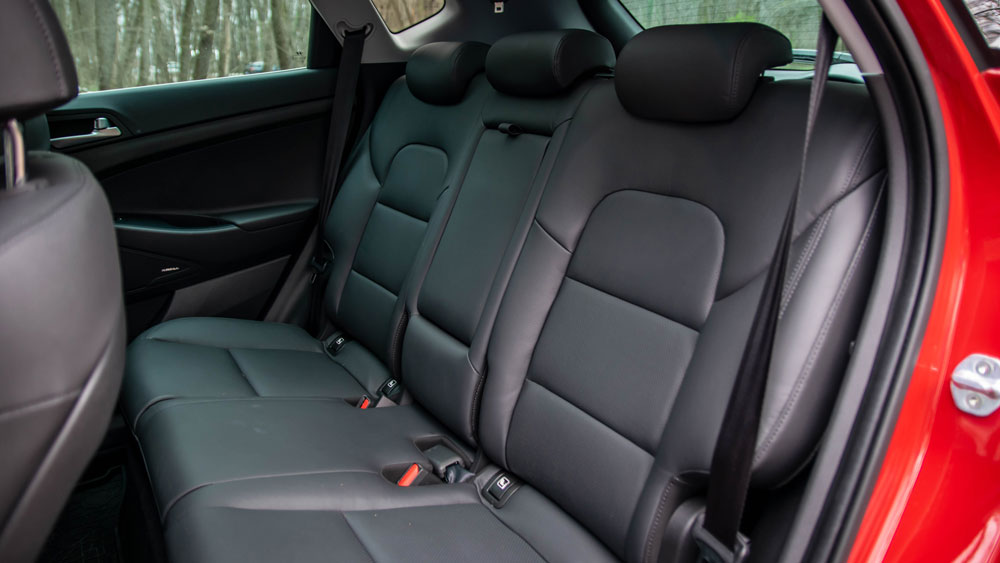 Custom fit seat covers installed in Hyundai Tucson interior