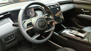Custom fit seat covers installed in Hyundai Tucson interior